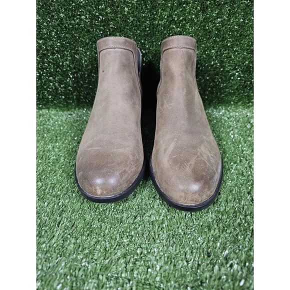 Sorel Lolla Ankle Boots Sage Leather Cut Out Sides Womens Size US‎ 8.5 - Picture 2 of 9